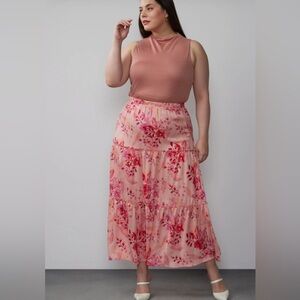 NWT New York & Company Floral Maxi Skirt
